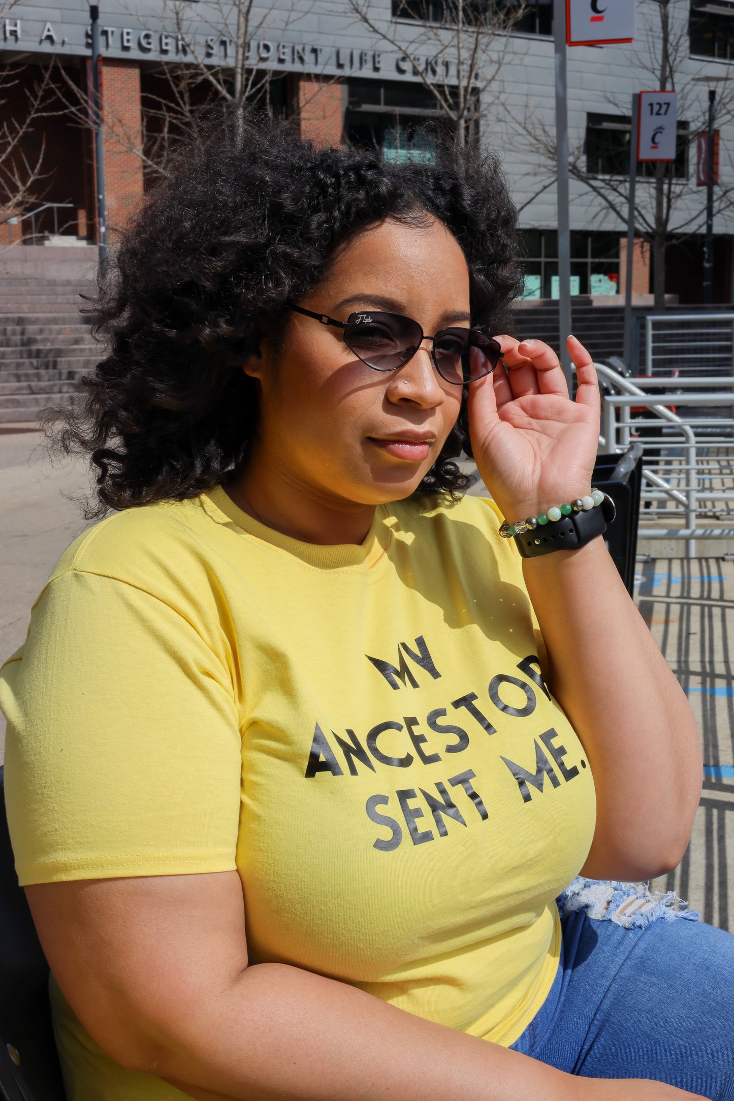 My Ancestors Sent Me. Yellow Tee