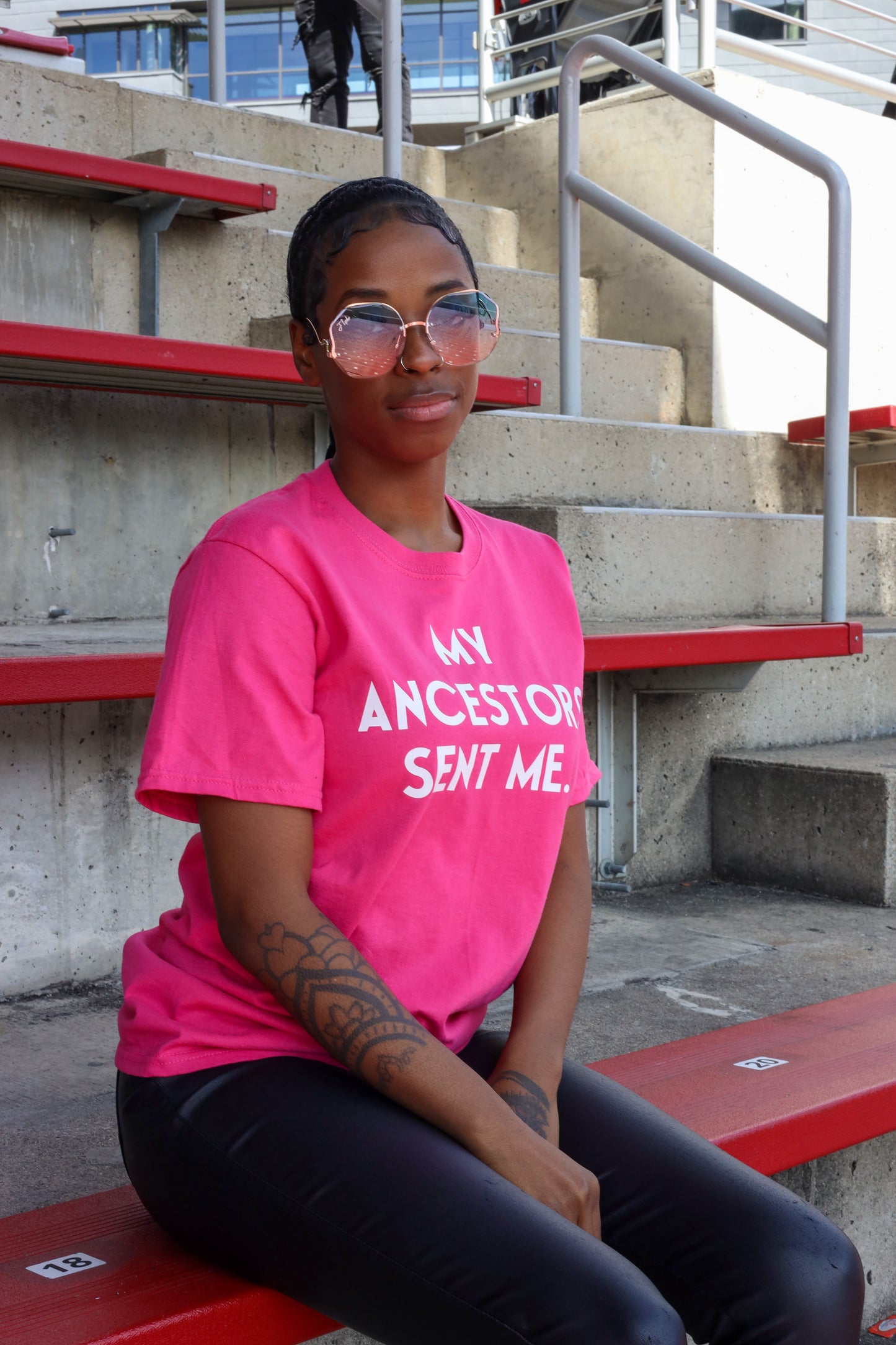 My Ancestors Sent Me. Pink Tee